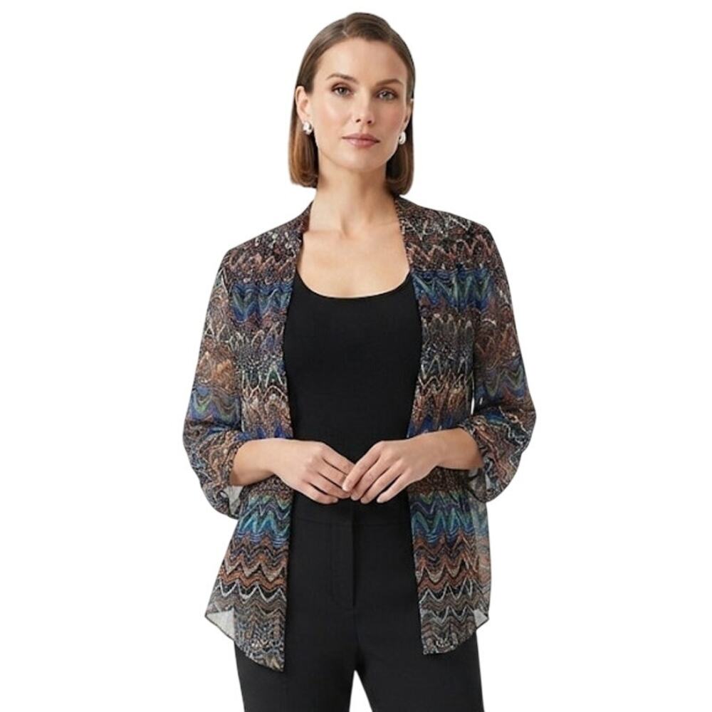 Sara Michelle Chevron Blouse Office Business Flowy Lightweight Plus Size 1X